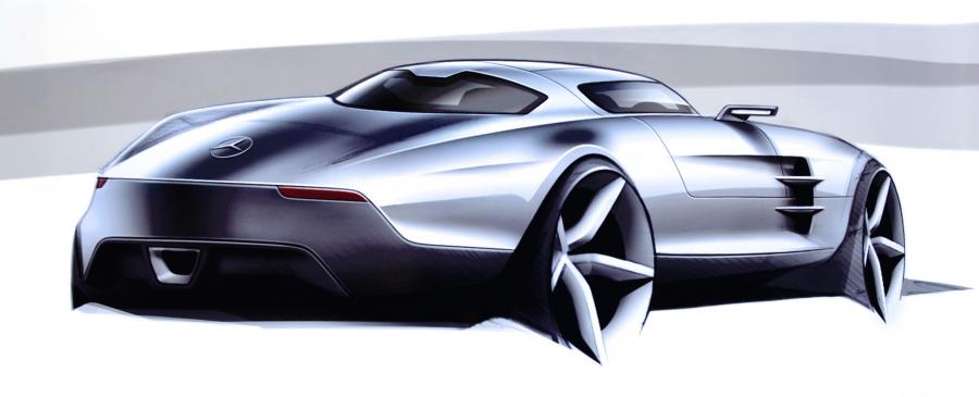  Mercedes-Benz SLS AMG Sketches 2009 года  (фото 5 из 5)